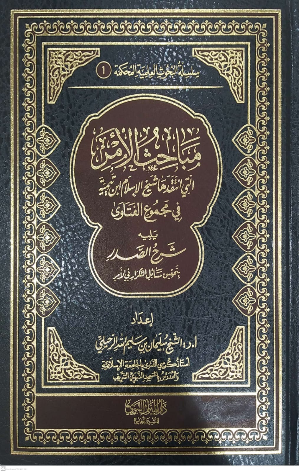 مباحث الأمر التي انتقدها شيخ الإسلام ابن تيمية في مجموع الفتاوى يليه شرح الصدر بتحقيق مسائل التكرار في الأمر